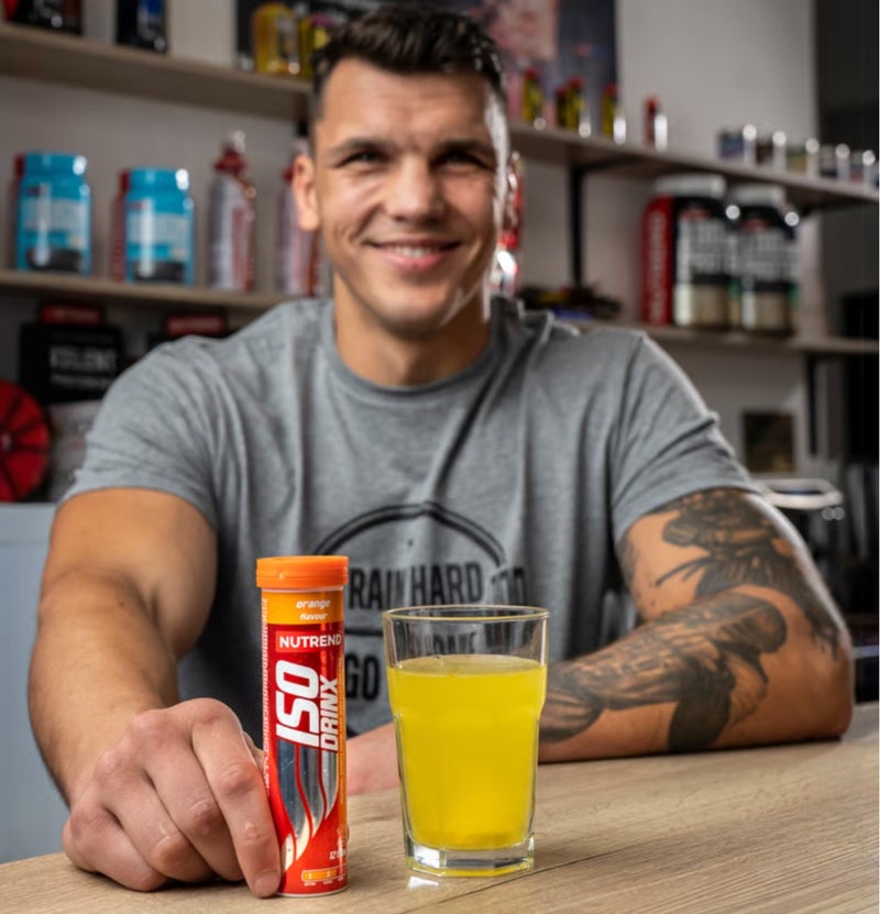 NUTREND ISO DRINX Orange Effervescent Electrolyte Tablets – Hydration, Energy & Mineral Support | Sports Drink | 12 Tablets - Image 3